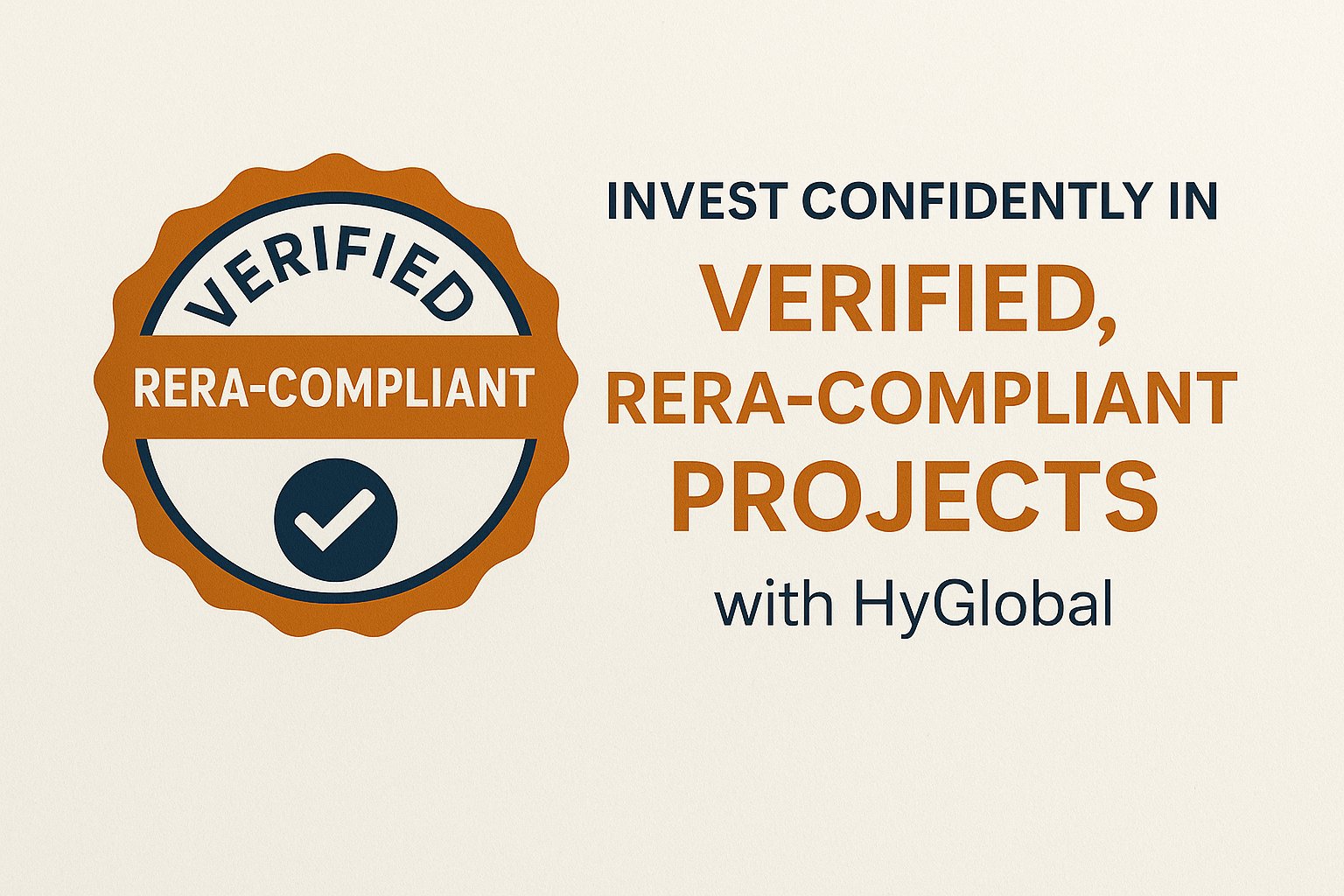 HyGlobal offers only RERA-registered, verified real estate projects, ensuring you make safe, smart, and fully legal property investments.