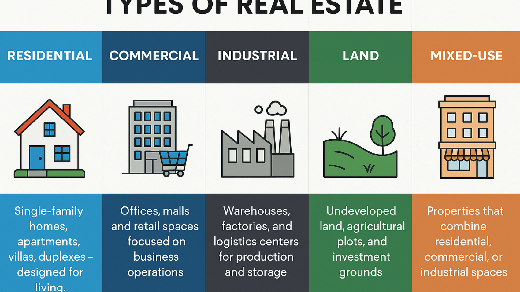 HyGlobal Real Estate Types of Real Estate