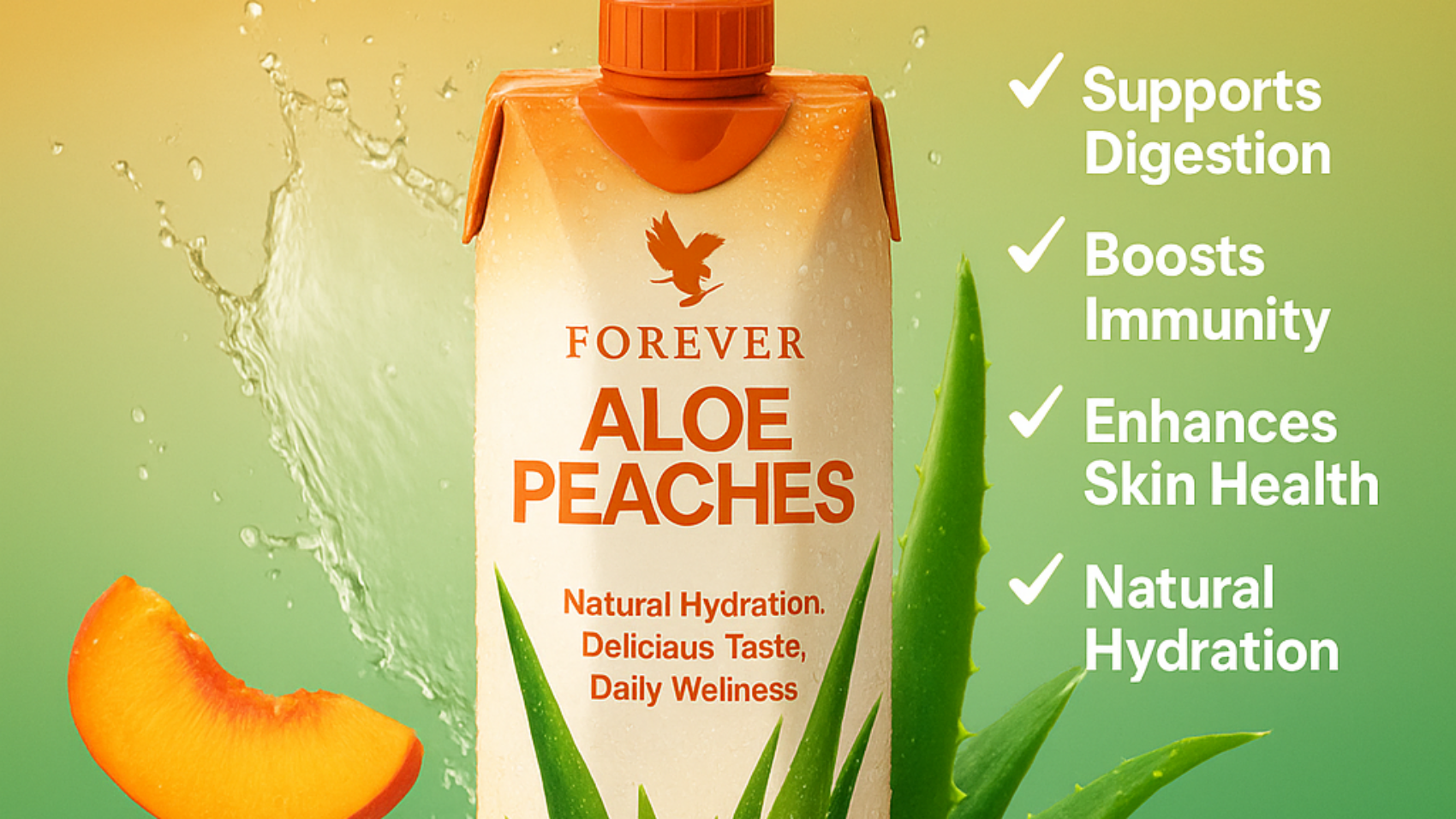 Forever Aloe Peaches – A Refreshing Blend of Aloe Vera and Juicy Peaches