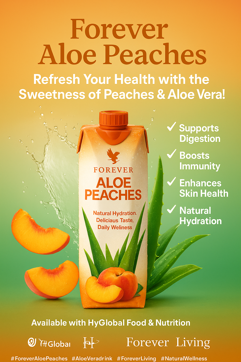 Forever Aloe Peaches – A Refreshing Blend of Aloe Vera and Juicy Peaches